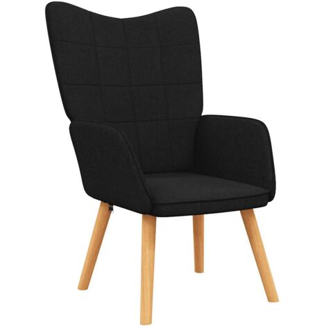 vidaXL Sedia Relax Nera in Tessuto