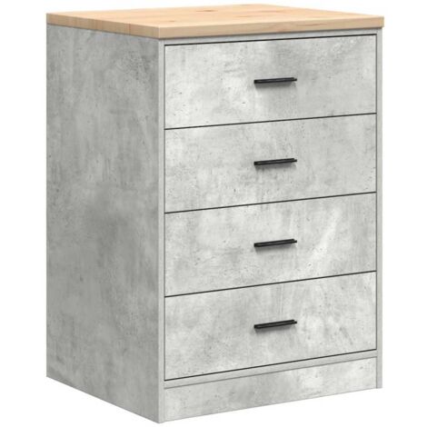 vidaXL Armadietto da Garage Grigio cemento 60x51x85 cm