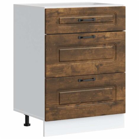 vidaXL Base da Cucina Kalmar Rovere Fumo in Legno Multistrato (1/5)