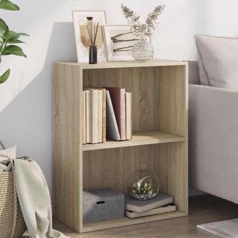 Libreria 2 Ripiani Rovere Sonoma 60x30x76,5cm Legno Multistrato vidaXL