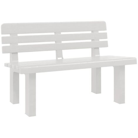 Panchina da Giardino Bianca 110x52x71 cm in Polipropilene vidaXL