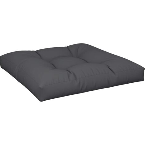 Cuscino per Pallet Nero 80x80x12 cm in Tessuto vidaXL