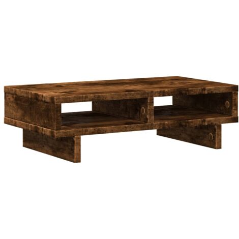 Supporto per Monitor Rovere Fumo 50x27x15 cm in Truciolato vidaXL
