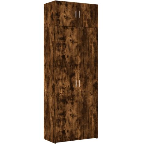 vidaXL Armadietto Rovere Fumo 80x42,5x225 cm in Truciolato