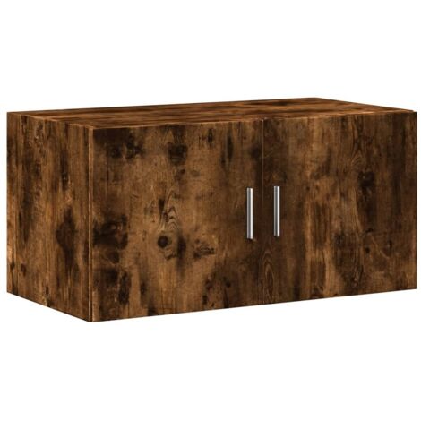 vidaXL Mobile a Parete Rovere Fumo 80x42,5x40 cm in Legno Multistrato