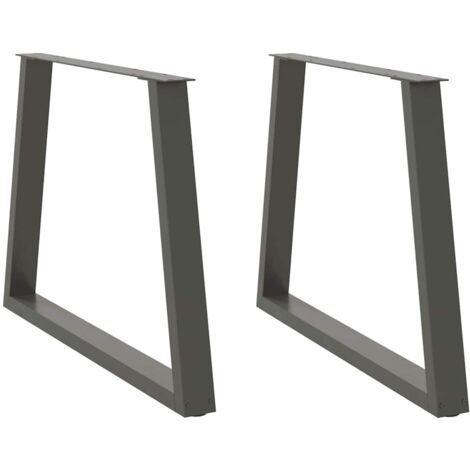 vidaXL Gambe per tavolo da pranzo a forma di V 2 pz Antracite 90x(72-73,3) cm Acciaio