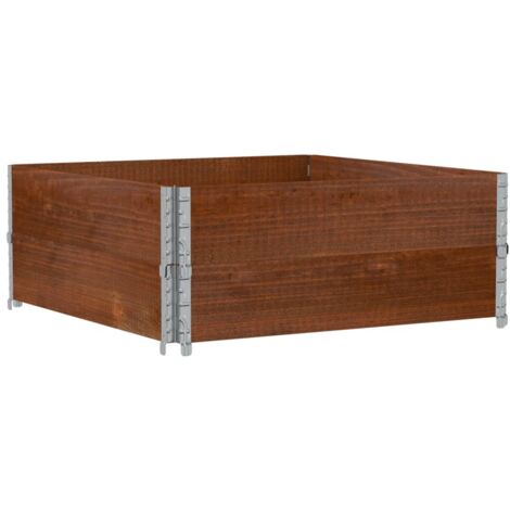 Paretali per Pallet 2pz Marroni 100x100cm Legno Massello Pino vidaXL