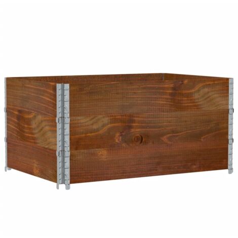 Paretali per Pallet 3pz Marroni 120x80cm Legno Massello di Pino vidaXL