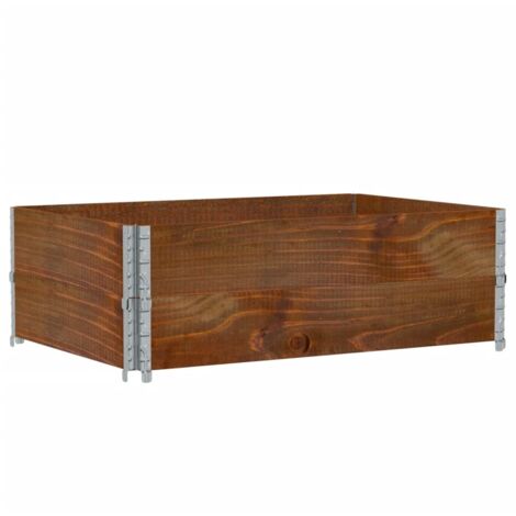 vidaXL Paretali per Pallet 2pz Marroni 120x80cm Legno Massello di Pino