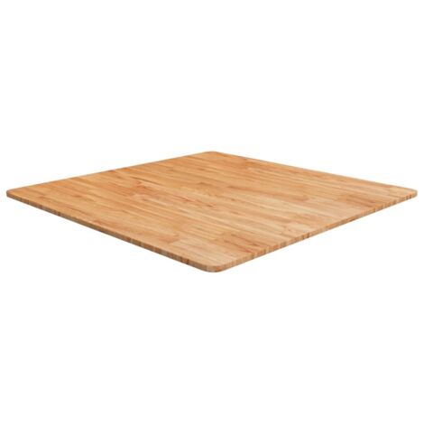 vidaXL Piano Tavolo Quadrato Marrone Chiaro 90x90x1,5 Rovere Trattato