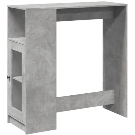 Tavolo Bar con Rastrelliera Grigio 101x40x103,5 cm Multistrato vidaXL