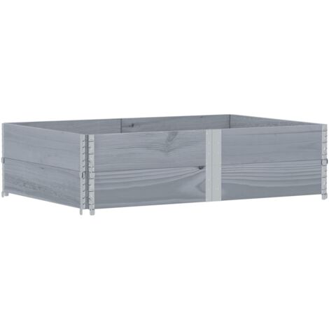 vidaXL Paretali per Pallet 2pz Grigi 150x100cm Legno Massello di Pino