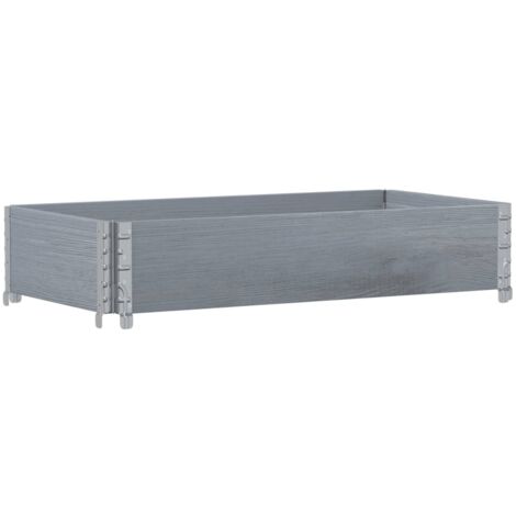 Paretale per Pallet Grigio 100x50 cm in Legno Massello di Pino vidaXL