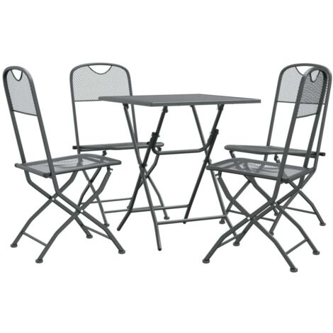 vidaXL Set da Pranzo per Giardino 5pz Rete Metallica Espansa (1/5)