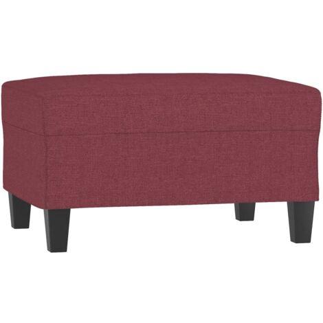 vidaXL Poggiapiedi Rosso Vino 70x55x41 cm in Tessuto
