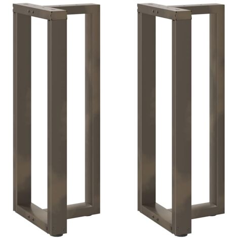 Gambe per tavolo da bar a forma di T 2 pz nere 40x35x(100-101) cm in acciaio vidaXL