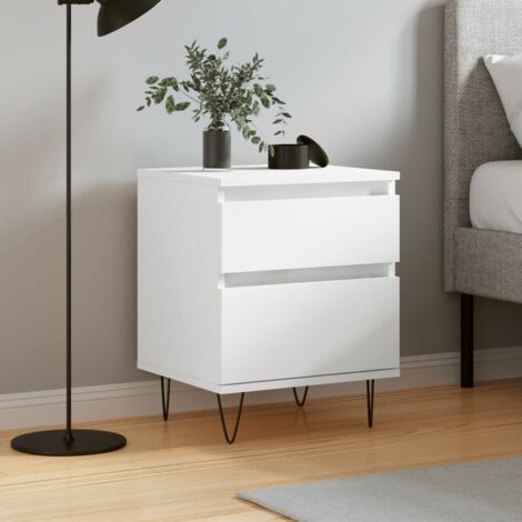 Comodino Bianco 40x35x50 cm in Legno Multistrato vidaXL (1/5)