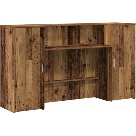 vidaXL Banco Reception Legno Antico 180x50x103,5 cm Legno Multistrato