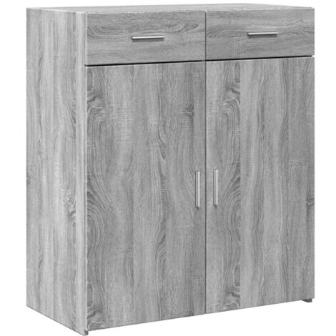 vidaXL Credenza Grigio Sonoma 80x42,5x93 cm in Legno Multistrato