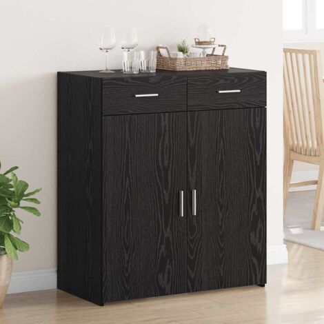 vidaXL Armadio Rovere nero 80 x 42.5 x 93.5 cm Legno multistrato