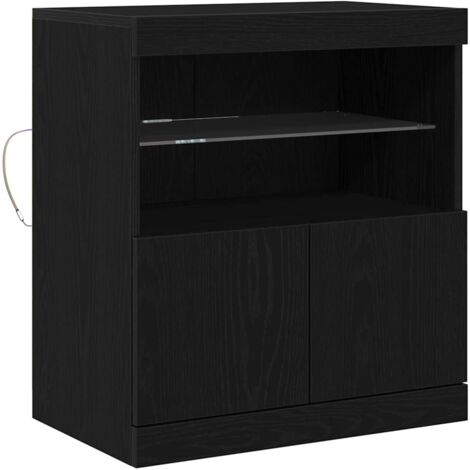vidaXL Credenza Nero 60 x 37 x 67 cm Legno multistrato