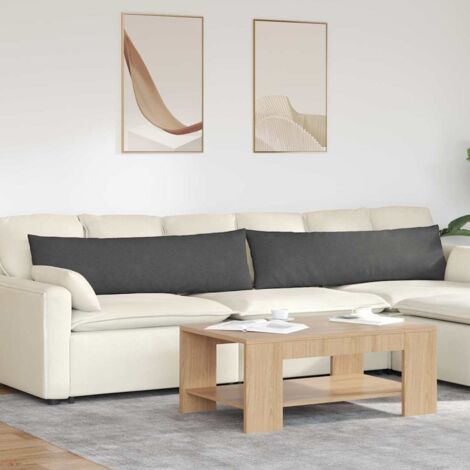 vidaXL Cuscini da Divano 2 pcs Grigio scuro 145 x 40 cm