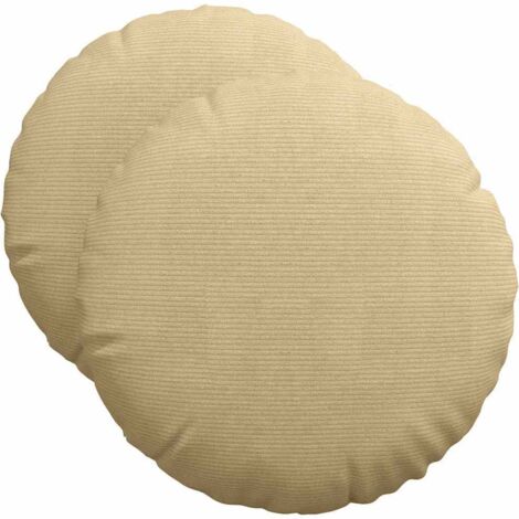 vidaXL Cuscini per Seduta 2 pcs Grigio Verde Ø50 x 19 cm