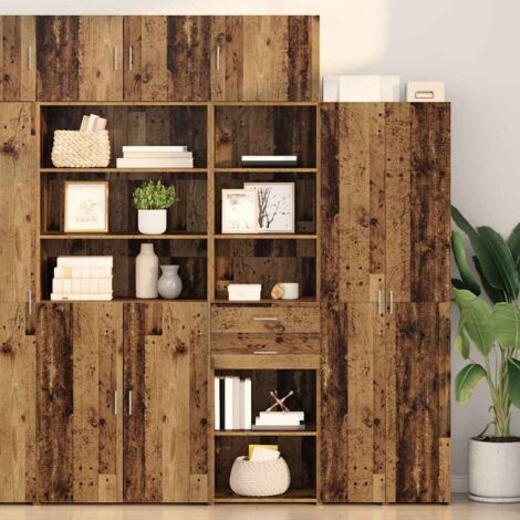 vidaXL Credenza Legno vecchio 50 x 42,5 x 225 cm Legno