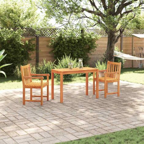 Set da Pranzo per Giardino 3 pcs Marrone vidaXL (1/5)