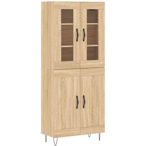 vidaXL Credenza Rovere Sonoma 69,5x34x180 cm in Legno Multistrato (1/5)