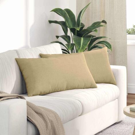 vidaXL Cuscini da Divano 2 pcs Grigio Verde 80 x 40 cm