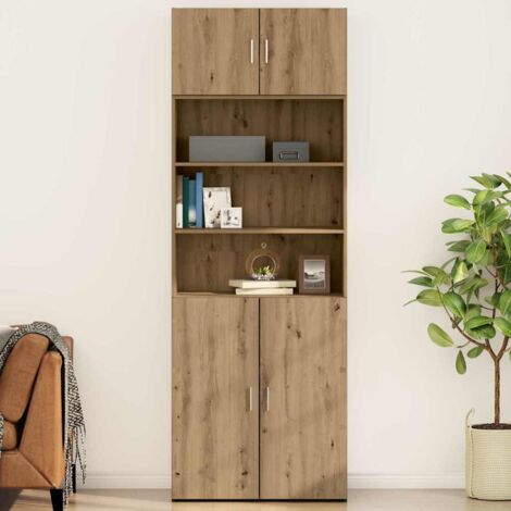 vidaXL Armadietto a muro rovere artigianale 80 x 42.5 x 40 cm