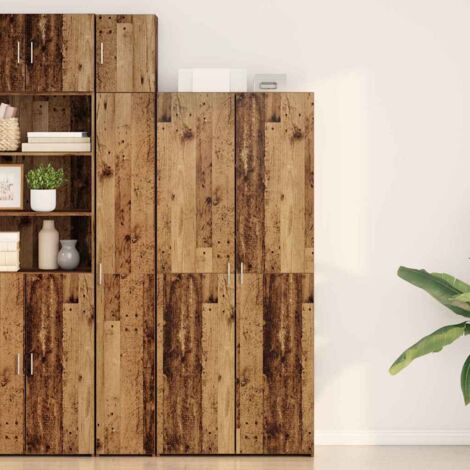 vidaXL Credenza Legno vecchio 40 x 42.5 x 185 cm Legno multistrato