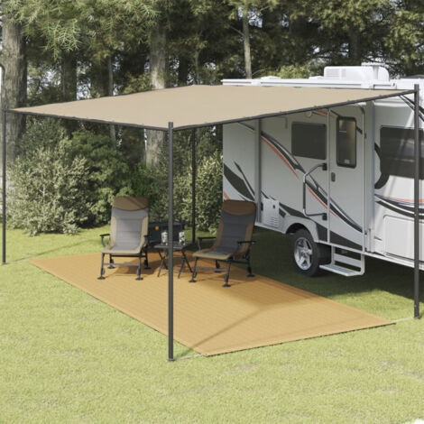 vidaXL Tappeto da Tenda Sabbia 250x500 cm HDPE