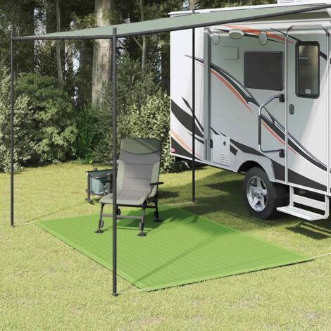 vidaXL Tappeto da Tenda Verde Chiaro 200x300 cm HDPE