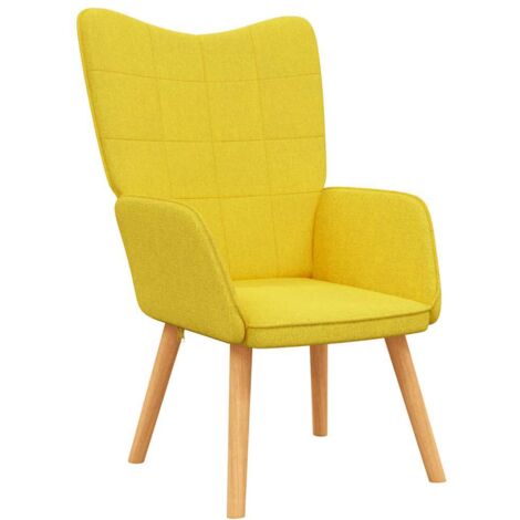 vidaXL Sedia Relax Giallo Senape in Tessuto