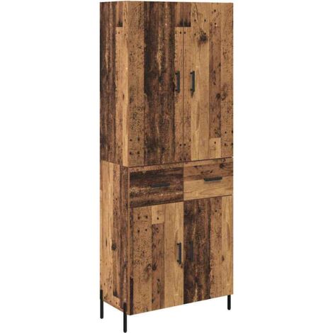 vidaXL Credenza Legno vecchio 69,5 x 34 x 180 cm Legno (1/5)