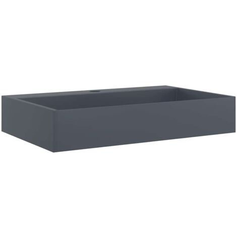vidaXL Lavandino 60x38x11 cm Blocco in Marmo/Minerale Antracite