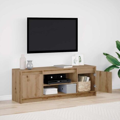 vidaXL Mobile TV Marrone 139.5 x 34 x 50 cm Legno multistrato