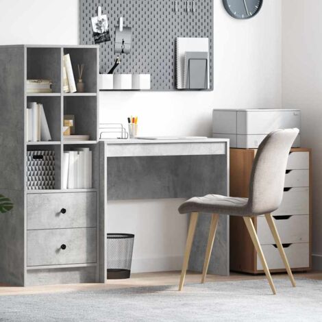 vidaXL Scrivania Grigio cemento 80 x 40 x 76 cm Legno multistrato (1/5)