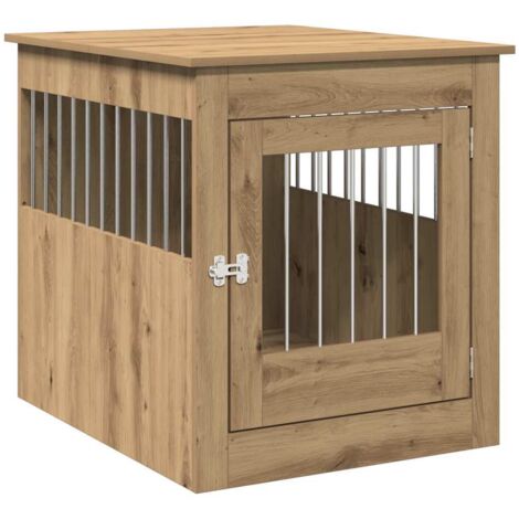 Gabbia Cani Arredamento Rovere Artigianale Legno Multistrato vidaXL