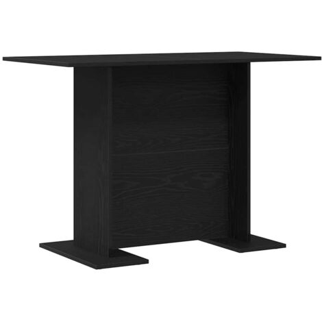 vidaXL Tavolo da pranzo Rovere nero 110 x 60 x 75 cm Legno multistrato