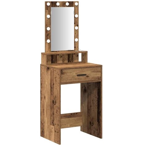 vidaXL Tavolo da Trucco Marrone 50 x 41 x 140 cm Legno multistrato