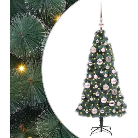 vidaXL Albero di Natale artificiale pre-illuminato con set di palle (1/5)