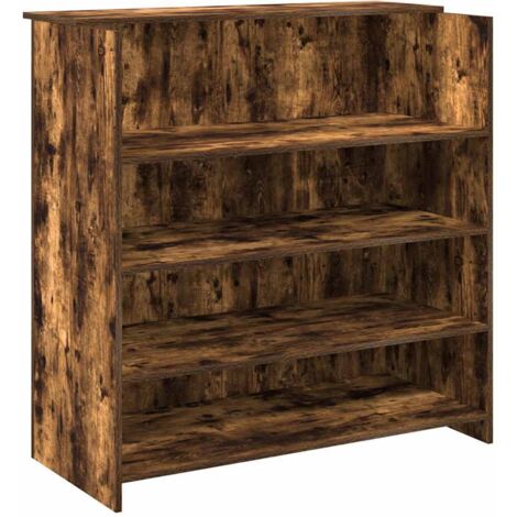 vidaXL Banco Reception Rovere Fumo 100x50x103,5cm in Legno Multistrato