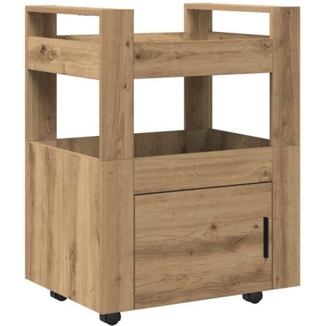 vidaXL Carrello da Cucina rovere artigianale 60 x 45 x 80 cm