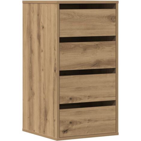 vidaXL Cassettiera Angolare Rovere Artigianale 40x41x76cm Multistrato