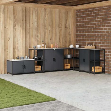 vidaXL Stoccaggio in cucina HATTEM Antracite 40 x 50 x 92 cm