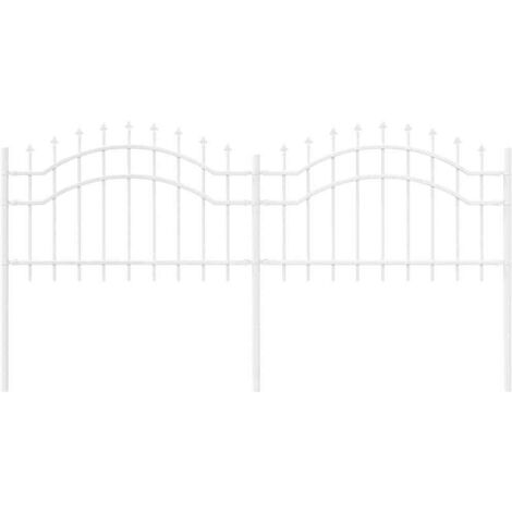 vidaXL Recinzione per Giardino Bianco 115 cm