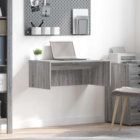 vidaXL Scrivania a parete Grigio Sonoma 80 x 45 x 30 cm